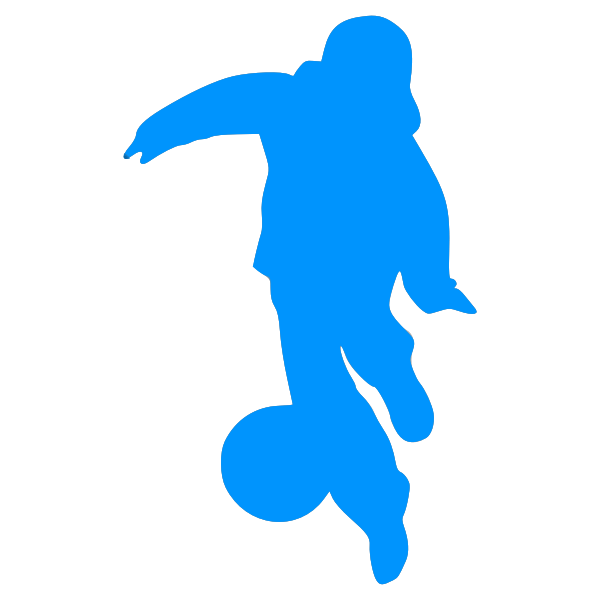 SVG Blue football silhouette