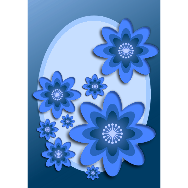 SVG Blue fowers