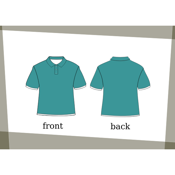 SVG Blue front and back shirt