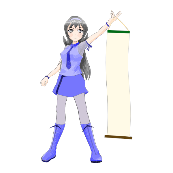 SVG Blue girl