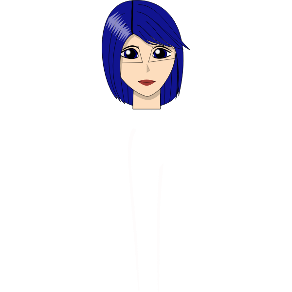 SVG blue girl dirk struve