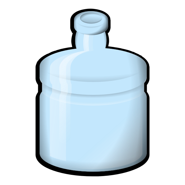 SVG Blue glass bottle vector illustration