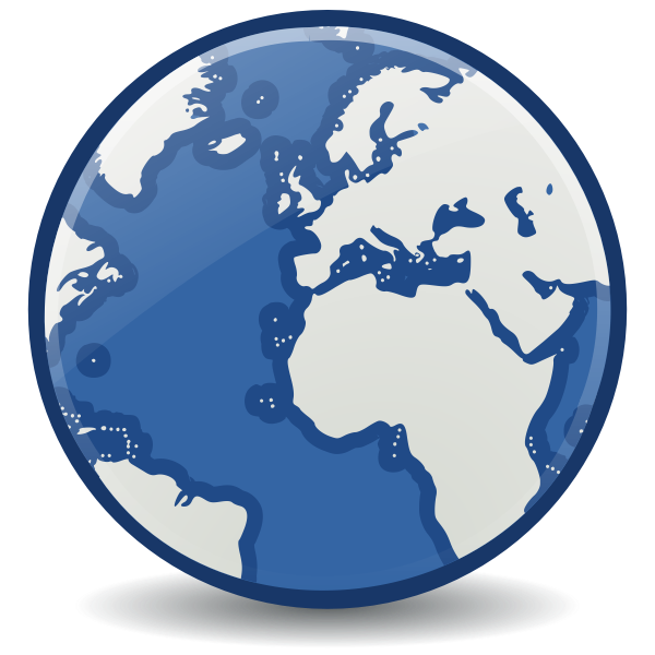 SVG Blue globe