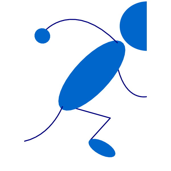 SVG Blue guy running
