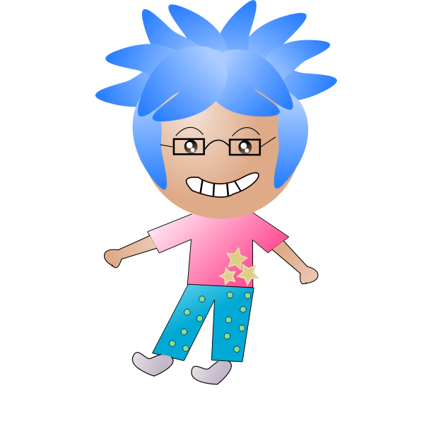 SVG Blue-haired girl