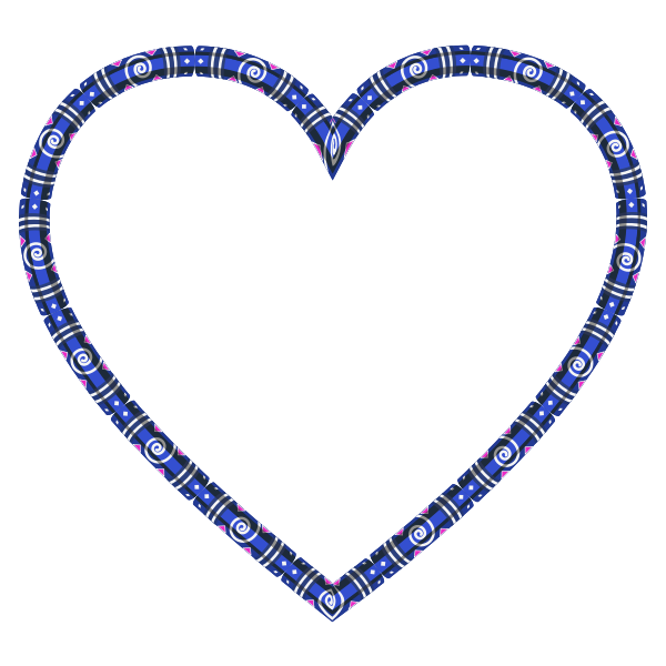 SVG Blue heart decoration