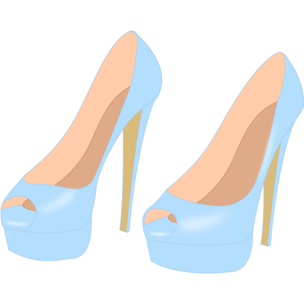 SVG Blue high heels