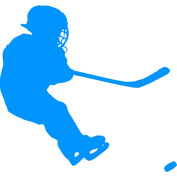SVG Blue hockey player