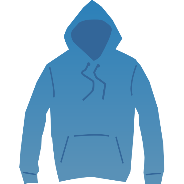 SVG Blue hoodie vector drawing