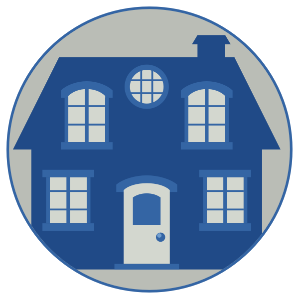 SVG Blue house vector image