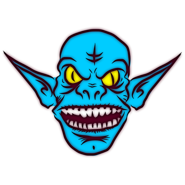 SVG Blue Ice Goblin vector illustration