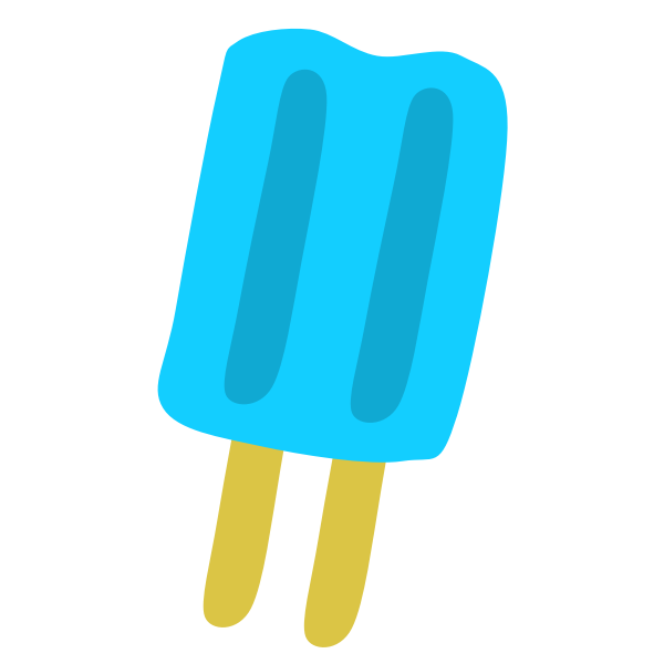 SVG Blue icecream on stick vector drawing
