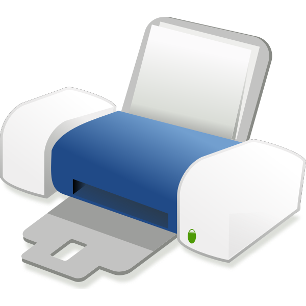 SVG Blue Inkjet printer vector drawing