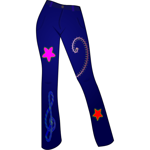 SVG Blue jeans with pattern vector image