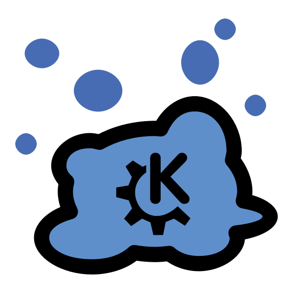 SVG Blue KDE splat