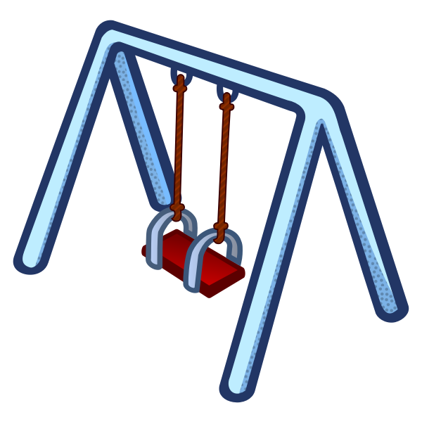 SVG Blue kid039s swing color illustration