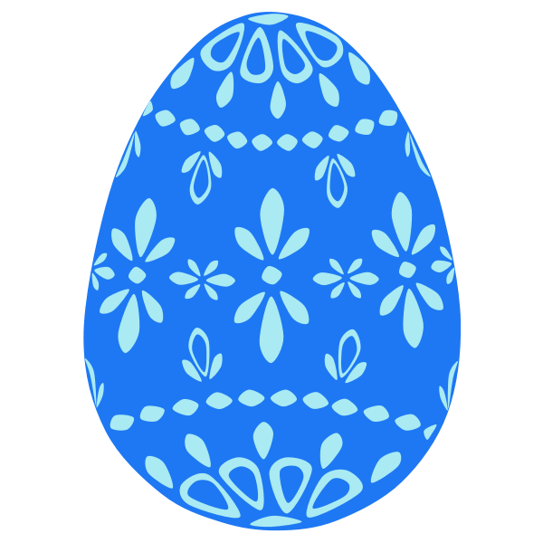 SVG Blue lace Easter egg vector image
