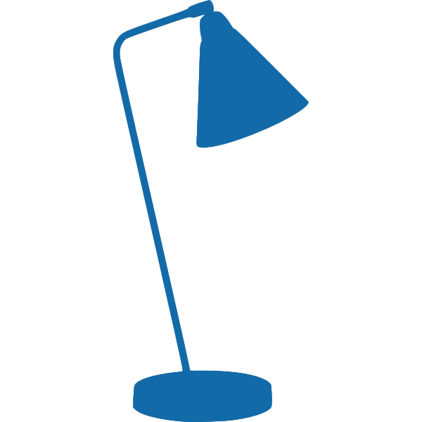SVG Blue lamp silhouette