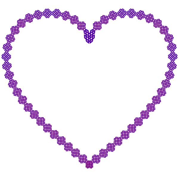 SVG Blue Lattice Heart