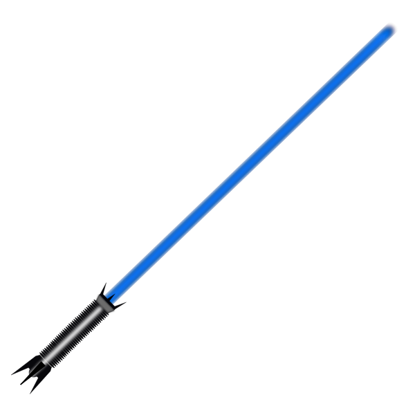 SVG Blue light saber vector image