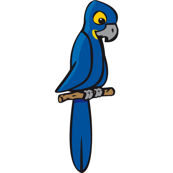 SVG Blue macaw vector clip art