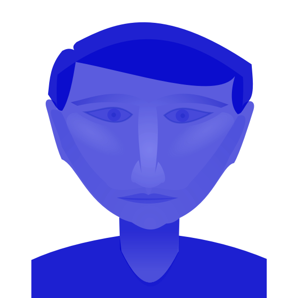 SVG Blue male039s head