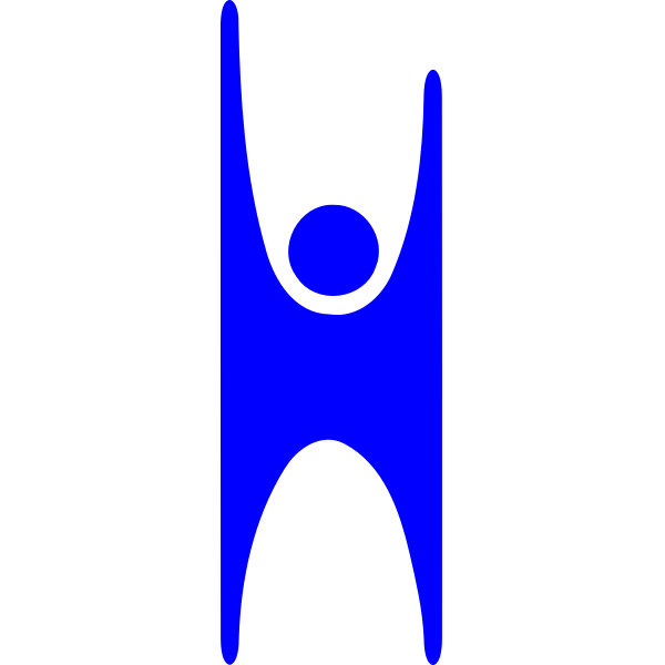 SVG Blue man emblem