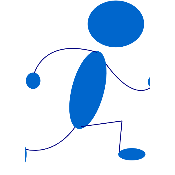 SVG Blue man turning right
