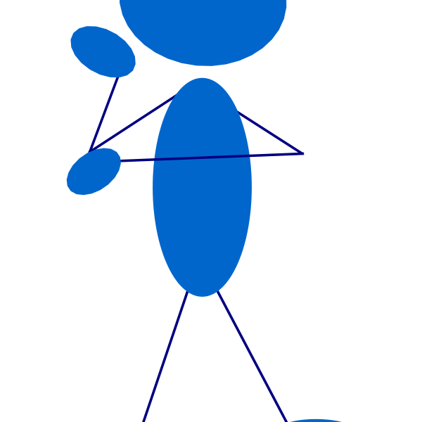SVG Blue man vector drawing