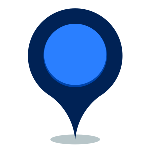 SVG Blue map location pin icon vector image