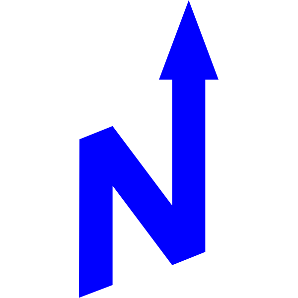 SVG Blue N pointing 039039north039039