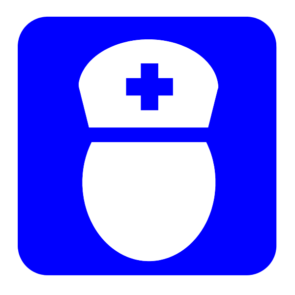 SVG Blue nurse symbol