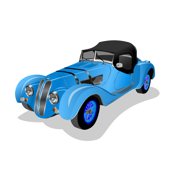 SVG Blue old-timer car vector