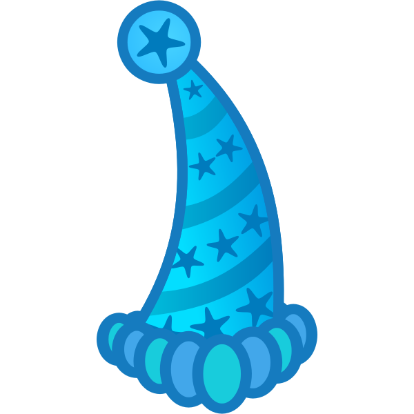 SVG Blue party hat