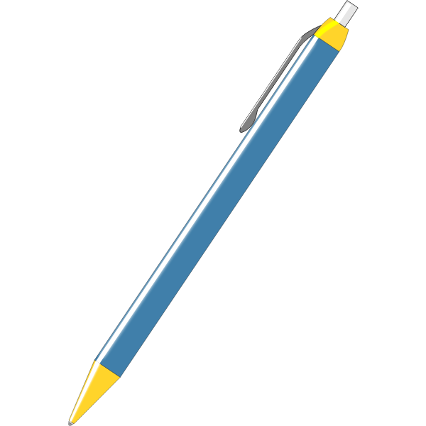 SVG Blue pen vector drawing