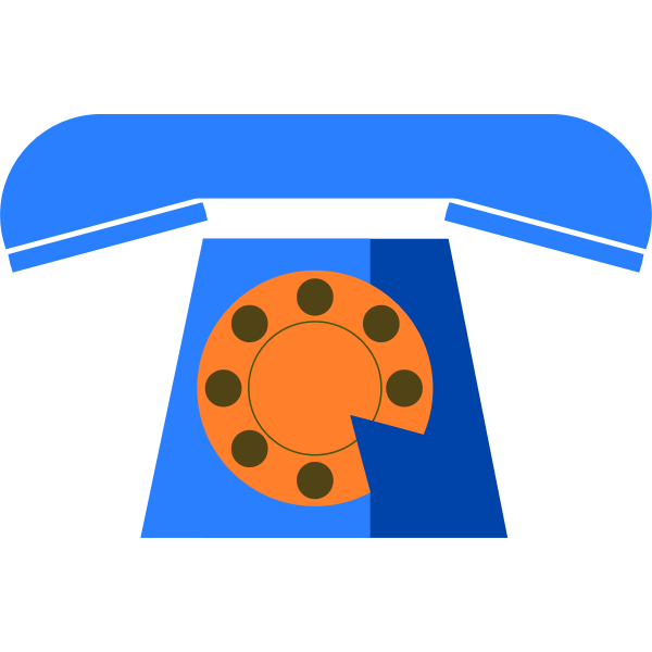 SVG Blue phone vector icon