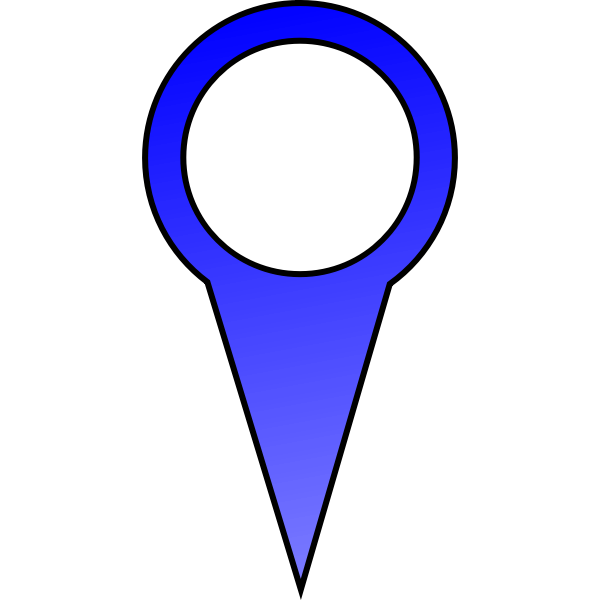 SVG Blue pin vector image