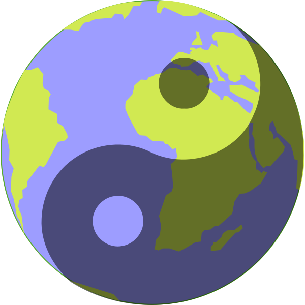 SVG Blue Planet Ying Yang
