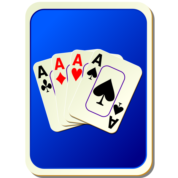 SVG Blue playing card back vector illustration