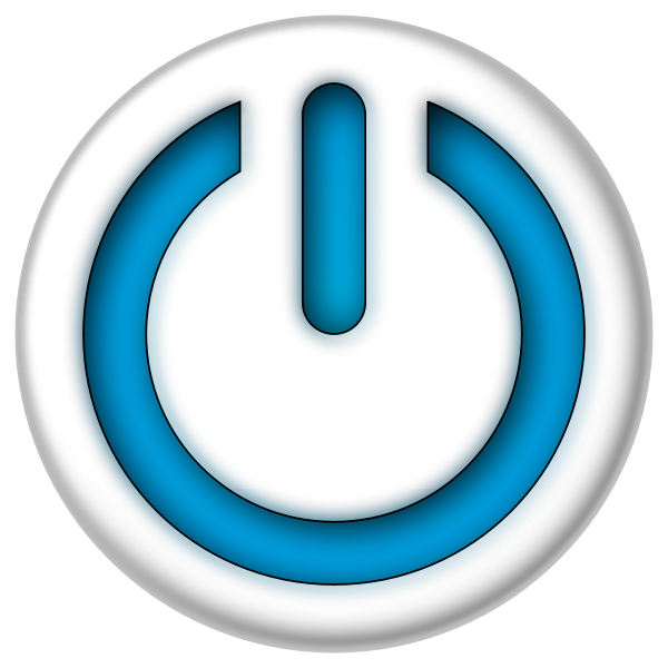 SVG Blue power button