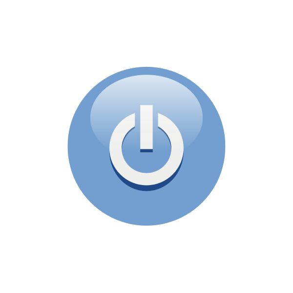 SVG Blue power button vector graphics