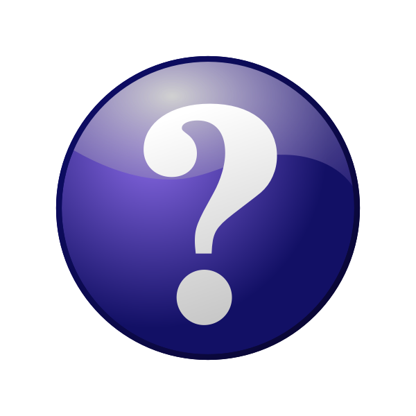 SVG Blue question vector icon