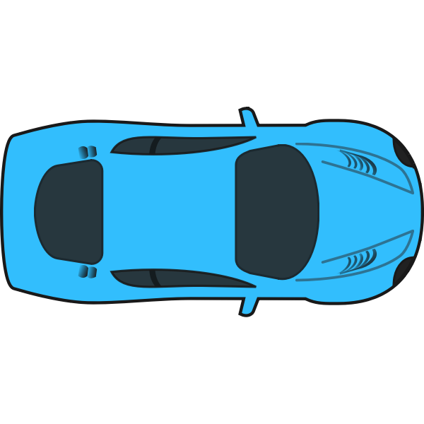 SVG Blue racing car vector illustration