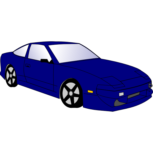 SVG Blue Racing Car Vector Image