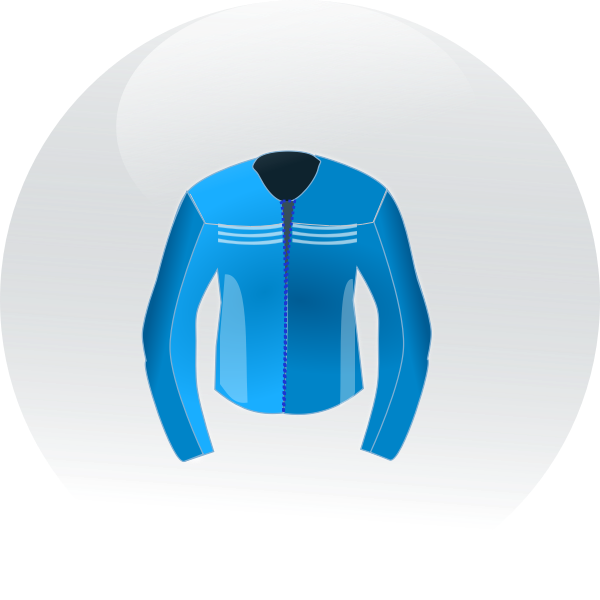 SVG Blue racing leather jacket vector clip artt