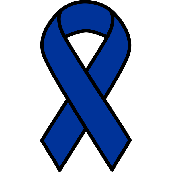 SVG Blue ribbon symbol