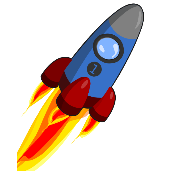 SVG Blue rocket