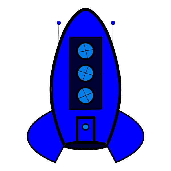 SVG Blue rocket icon