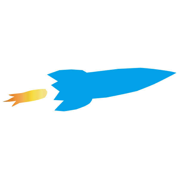 SVG Blue rocket silhouette