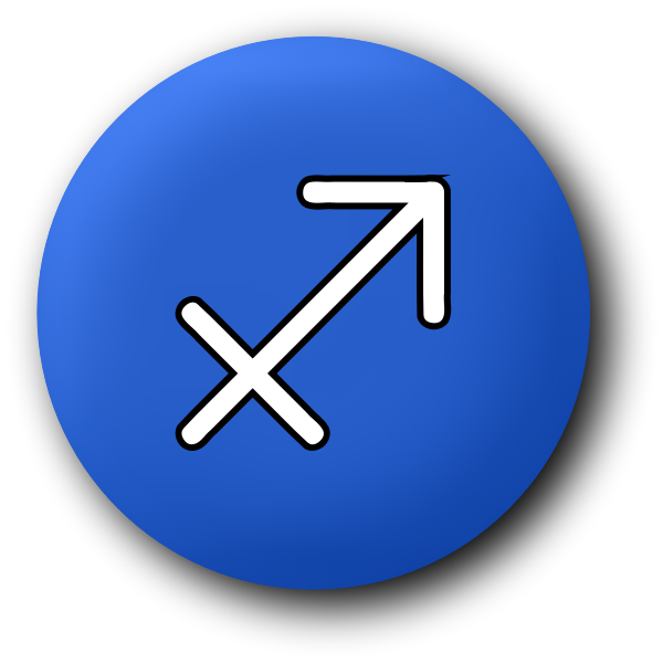SVG Blue Sagittarius symbol